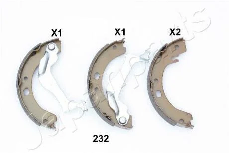 TOYOTA колодки ручного гальма Corolla 02- JAPANPARTS GF232AF