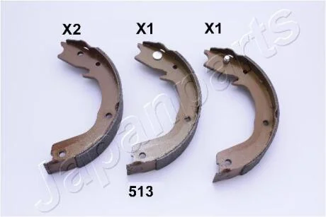 MITSUBISHI колодки ручного гальм. Pajero III, IV JAPANPARTS GF513AF