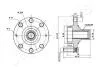 CHEVROLET Маточина колеса+ підшипник AVEO / KALOS 1.4 05- JAPANPARTS KK10018 (фото 3)