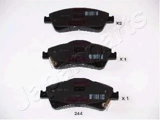 TOYOTA гальмівні колодки передн.Avensis 09-,Auris 07- JAPANPARTS PA244AF