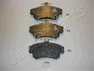 MITSUBISHI гальмівні колодки передні Carisma,Colt 95-,Volvo JAPANPARTS PA516AF