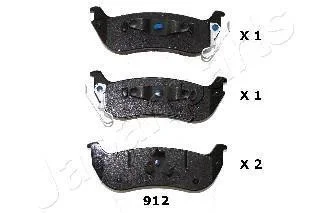 Гальм. колод. задн. CHRYSLER PACIFICA 03- JAPANPARTS PP912AF