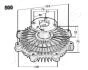 Віскомуфта вентилятора MITSUBISHI L300 JAPANPARTS VC500 (фото 3)