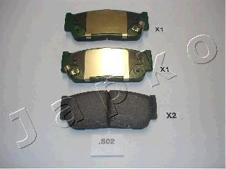 Комплект гальмівних накладок, дискове гальмо JAPKO 51S02
