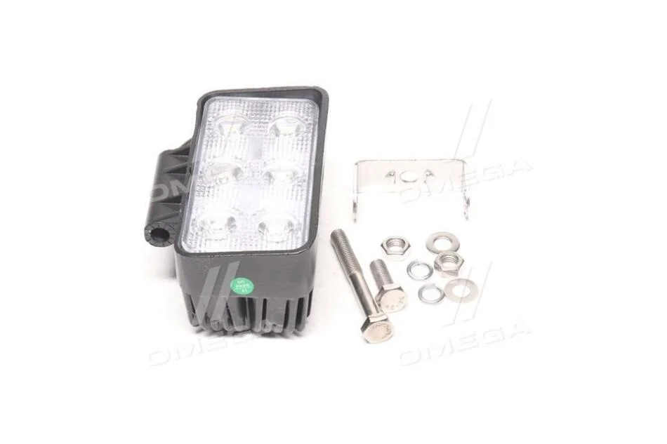 Фара LED прямокутна 18W, 6 ламп, 110*90мм, 1200Lm вузький промінь 12/24V 6000K (LITLEDA,) JUBANA 453701045 (фото 1)