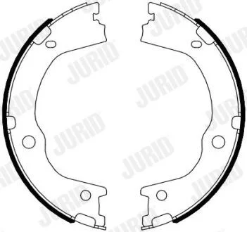 HYUNDAI гальмівні колодки ручного гальма Santa FE 09- JURID 362571J