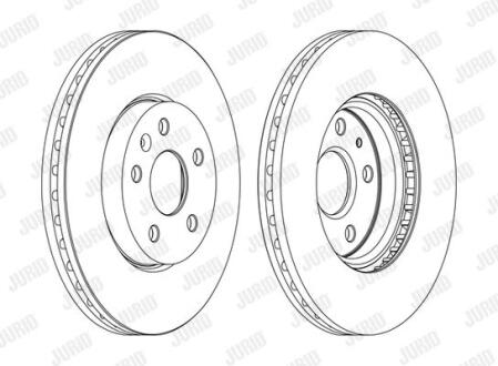 OPEL Гальмівний диск передн. INSIGNIA A, CHEVROLET CAMARO, SAAB JURID 562462JC-1