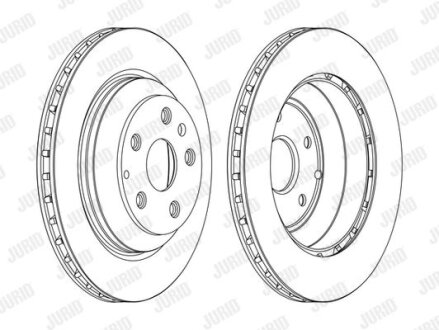 VW диск гальмівний задній Touareg -10, Audi Q7 06- JURID 562513JC-1