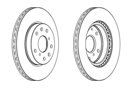 SUZUKI диск гальмівний передн. SX4,Fiat Sedici 06- JURID 562534JC