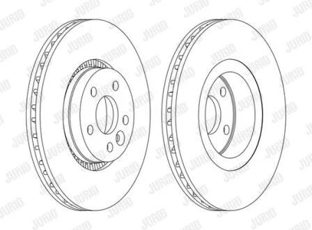 FORD Диск тормозной передн.Galaxy,S-Max,Landrover Freelander,Volvo S60/80 II,V60/70,XC70 06- JURID 562643JC1