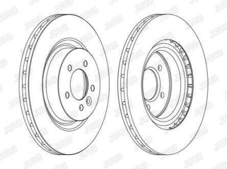 LANDROVER диск гальмівний передн.Range Rover Sport 05- JURID 562654JC-1