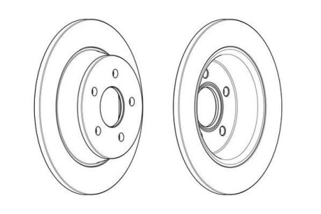 FORD диск гальмівний задній C-MAX II,GRAND:1.61.6ECOBOOST1.6FLEXIFUEL1.6TDCI2.0TDCI 2010- JURID 562655JC