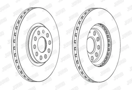 VW диск гальм. передн. SHARAN 10- JURID 562688JC1