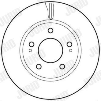 MITSUBISHI диск гальмівний передн.Lancer 1.6/2.0 03-,Space Runner 2.0/2.4 99- JURID 562820JC