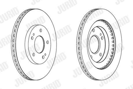 MITSUBISHI диск гальмівний передній Pajero Pinin 00- JURID 562875JC