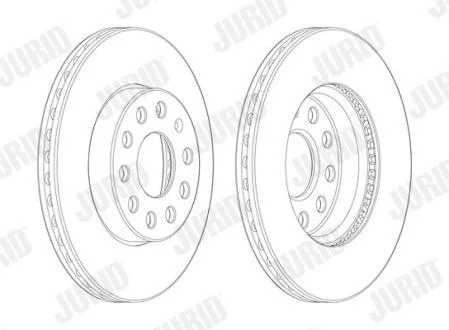 VW Гальмівний диск передн. Golf 12- JURID 562990JC1