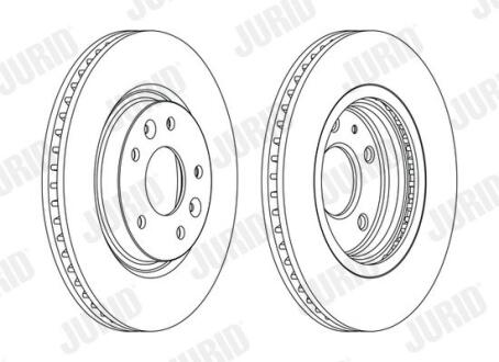 Гальмівний диск передній NISSAN LEAF, QASHQAI II, X-TRAIL RENAULT KADJAR 1.2-Electric 11.10- JURID 563120JC