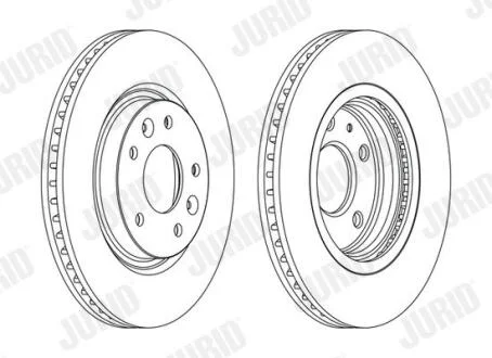 Гальмівний диск передній NISSAN LEAF, QASHQAI II, X-TRAIL RENAULT KADJAR 1.2-Electric 11.10- JURID 563120JC