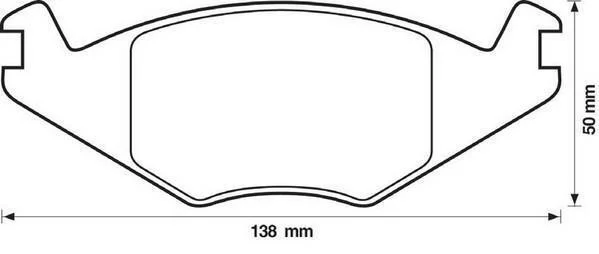 Колодки гальмівні передн. GOLF/POLO 83-, SEAT IBIZA II (6K1) 1.4 i 93-02 JURID 571315J (фото 1)