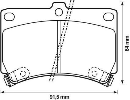 KIA гальмівні колодки передн. Rio -02 MAZDA 323 -94 JURID 572145J