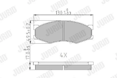 NISSAN Гальмівні колодки передні Bluebird JURID 572312J