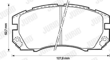Колодки гальмівні дискові JURID 572377J
