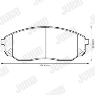 KIA Тормозные колодки передн. Sorento 02- JURID 572511J