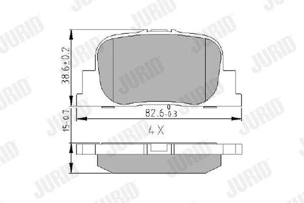 TOYOTA гальмівні колодки задн.Camry CV2 96-,Camry MCV3 01- JURID 572559J (фото 1)