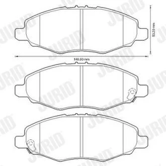 TOYOTA гальмівні колодки передн.Hilux III 05- JURID 572641J