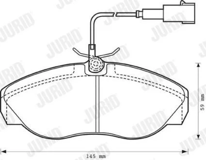 FIAT гальмівні колодки передн.Citroen JumperDucatoPeugeot Boxer 94- JURID 573060J