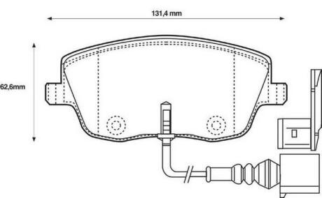 VW Гальмівні колодки перед.Polo 01- Skoda Fabia 99-, Roomster SEAT JURID 573101J