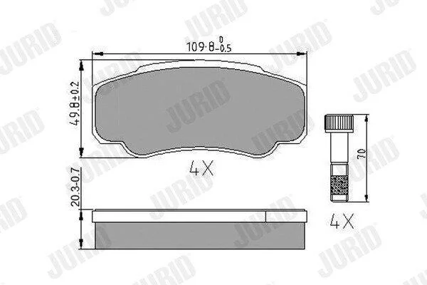 CITROEN гальмівний колодки задні JUMPER,BOXER 02- JURID 573115J (фото 1)