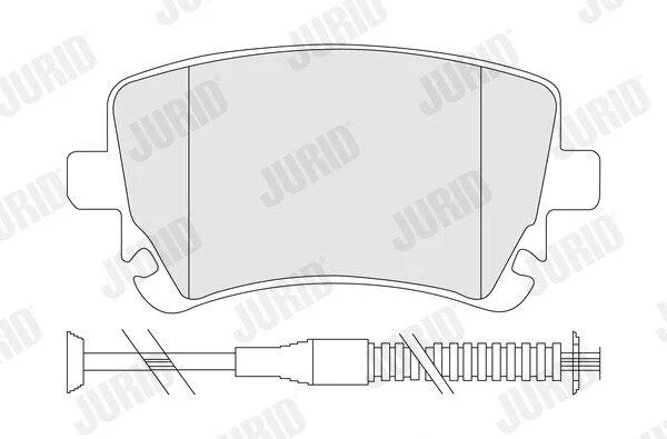 VW гальмівні колодки задн (з датчиками! Audi A4/A6/A8 04-T5 JURID 573225J (фото 1)