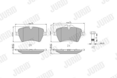 Гальмівні колодки передн. MINI JURID 573234J