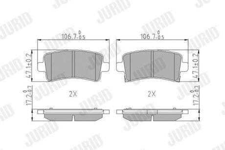 OPEL гальмівні колодки задн.Insignia 08-,Chevrolet Malibu 12-,Saab JURID 573313J