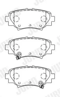 MAZDA гальмівні колодки задн.Mazda 3 13- JURID 573614J