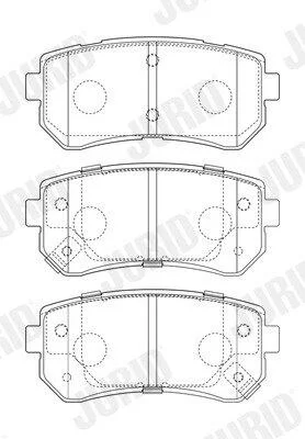 Гальмівні колодки задн. Kia Ceed, Rio, Hyundai Accent JURID 573757J (фото 1)