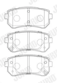 Гальмівні колодки задн. Kia Ceed, Rio, Hyundai Accent JURID 573757J