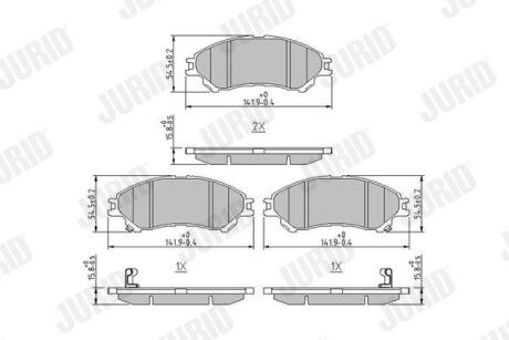 SUZUKI колодки гальм. передні SX4 S-Cross, Vitara, 1,4-1,6 13- JURID 573777J