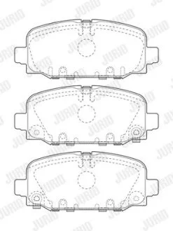 JEEP Тормозные колодки задн. COMPASS JURID 573824J