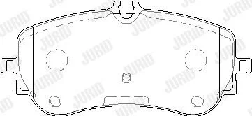 VW гальмівні колодки передн. AMAROK 10-, CRAFTER 2.0 TDI 16- JURID 573832J