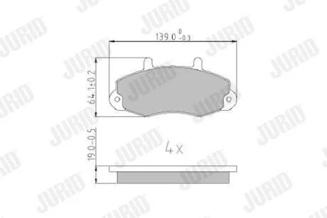 FORD Гальмівні колодки перед. Transit 91- JURID 573950J
