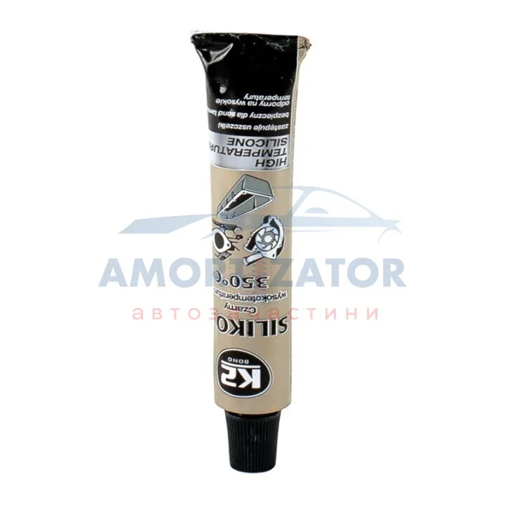 SIL BLACK (BLACK SILICON +350С) 21g Силікон герметик (чорний) х100 K2 B205N (фото 1)