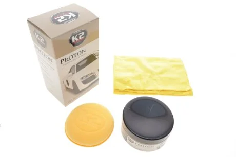 Поліроль восковий для кузова з губкою та ганчіркою / GOLD PROTON 200G K2 G040