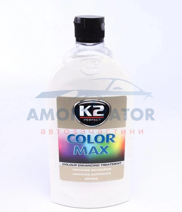 Поліроль восковий для кузова відтіняючий білий / PERFECT COLOR MAX WHITE 500ML K2 K025BI (фото 1)
