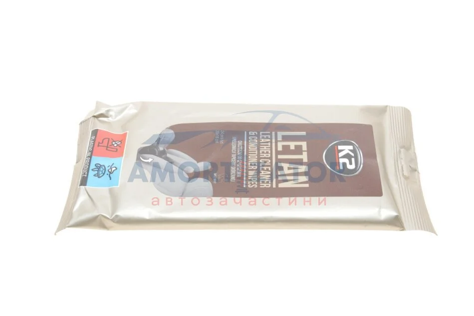 Салфетки для очистки кожаной обивки Letan Leather Cleaner & Conditionner Wipes (24шт) K2 K210 (фото 1)