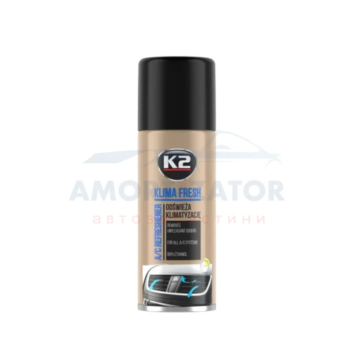 Ароматизатор (освіжувач) системи кондиціонування "нове авто"/ KLIMA FRESH NEW CAR SPRAY 150ML K2 K222NC (фото 1)