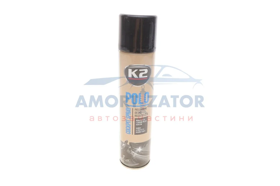 Поліроль для торпедо "лимон" / PERFECT POLO COCKPIT SPRAY 300ML LEMON K2 K403CY (фото 1)