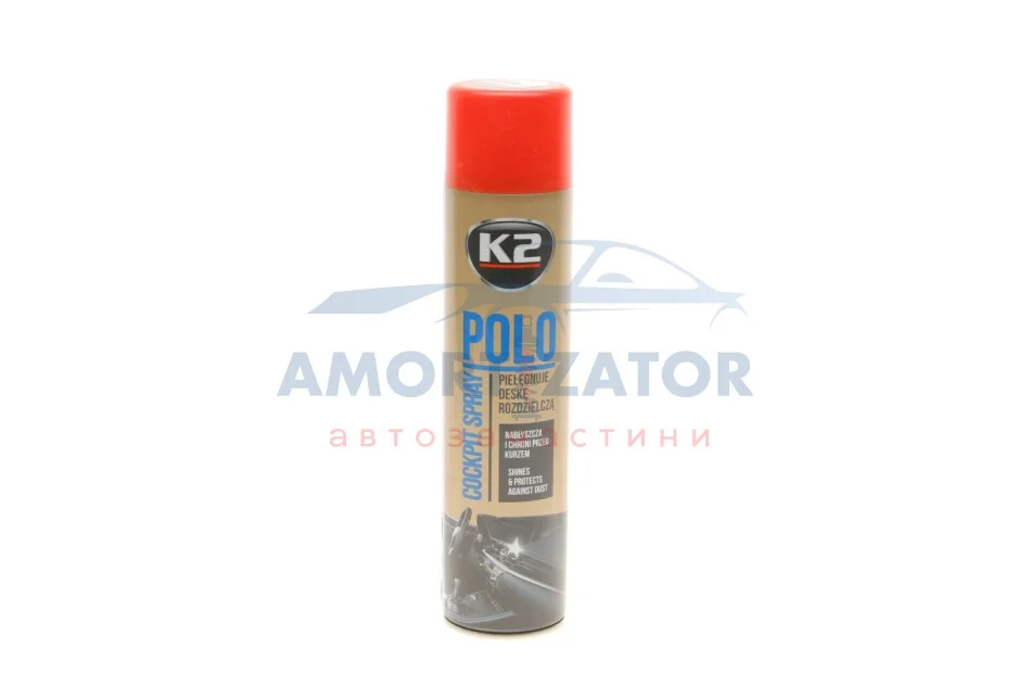 Поліроль для торпедо "полуниця" / PERFECT POLO COCKPIT SPRAY 600ML STRAWBERRY K2 K406TR (фото 1)