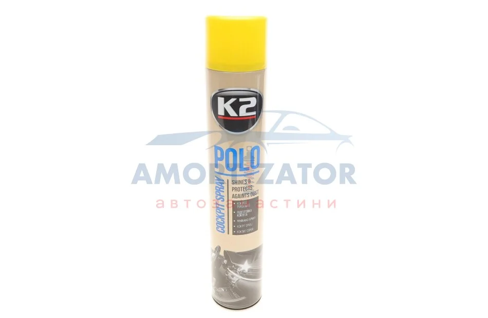 Поліроль для торпедо "лимон" / PERFECT POLO COCKPIT SPRAY 750ML LEMON K2 K407CY1 (фото 1)